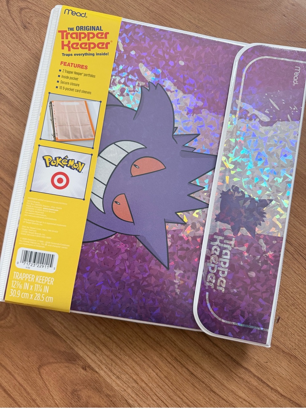 Trapper Keeper Pokémon Gengar Purple Holographic Binder
